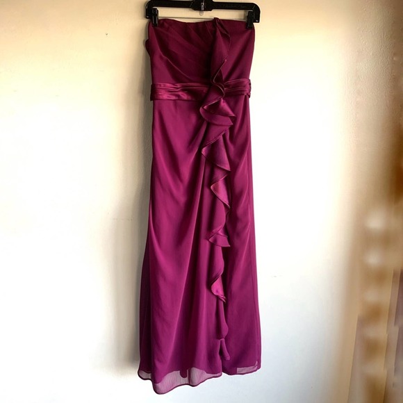 David’s Bridal Dress Front Ruffle Cascade Size 4 - Picture 2 of 10